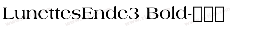LunettesEnde3 Bold字体转换